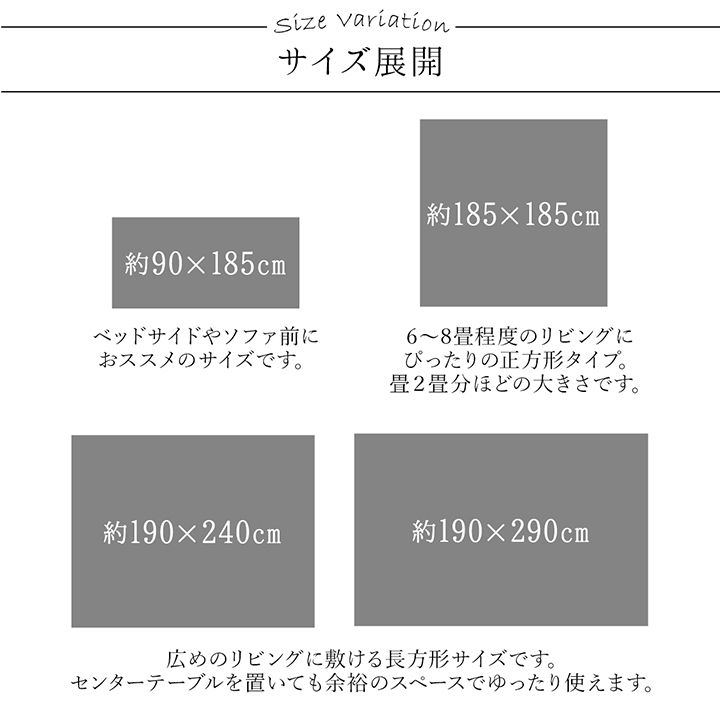 (タイムセール中) ラグマット 約3畳 190×240cm 長方形 手洗い 高級感_9