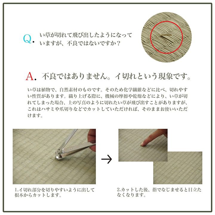 い草マット 夏用 240×240cm 正方形 裏面すべり止め付き_14