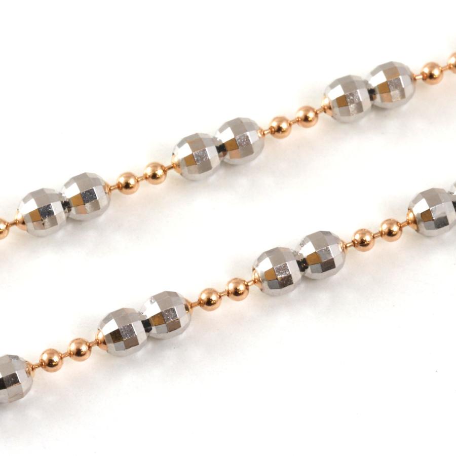 ブレスレット レディース メンズ K18 YG WG 18金 カットミラーボール