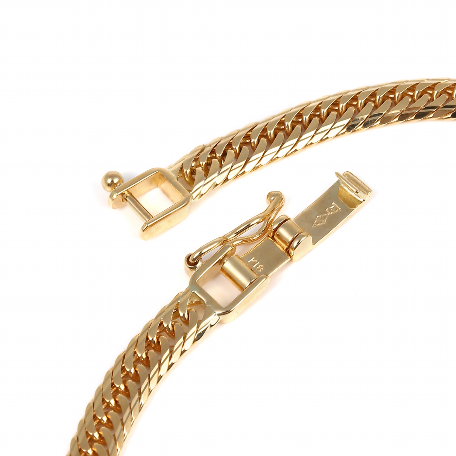 18金 喜平アンクレット Mカット トリプル 9g 23cm メンズ レディース