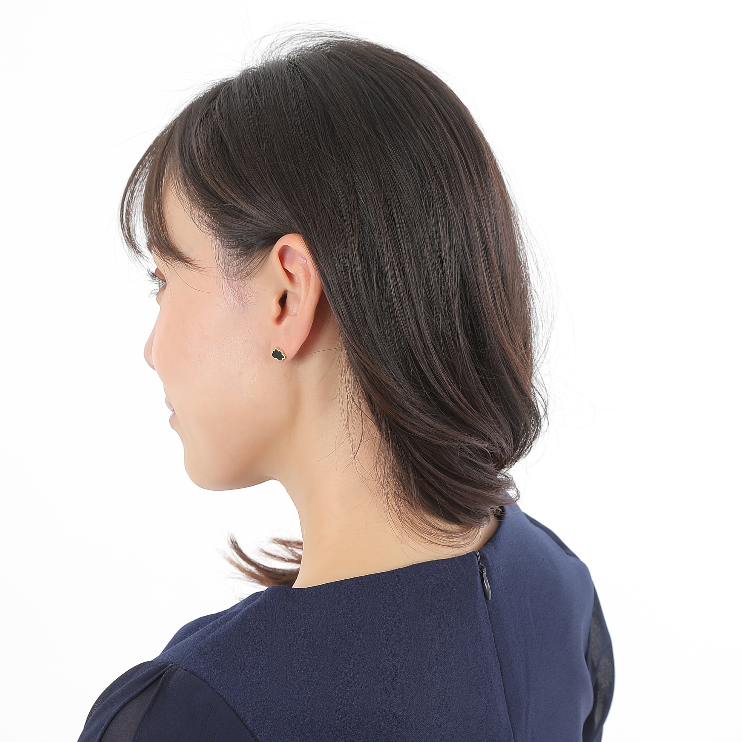 18金 ピアス 雲 オニキス ゴールド 両耳 アクセサリー プレゼント