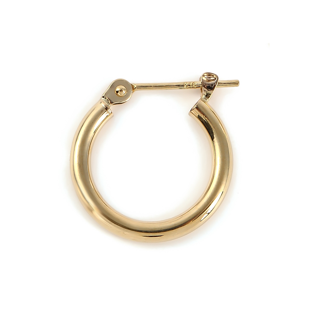18金 フープピアス 2.0×15mm 片耳 ゴールド リング ピアス レディース 18金 フープピアス 2.0×15mm 片耳 ゴールド リング ピアス レディース
