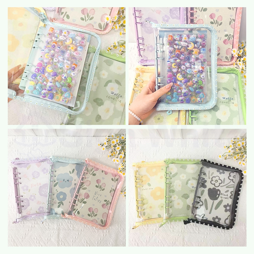 ファスナー付きA6シール帳 】 シール帳 A6 ファスナー バインダー