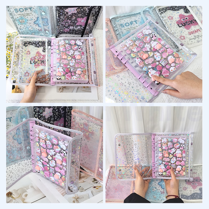 星柄A5サイズ新登場！】 シール帳 バインダー シール帳カバー PVC