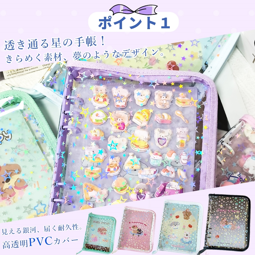 A5サイズ2026最新タイプ】 シール帳 A5 バインダー 大きめ シール帳