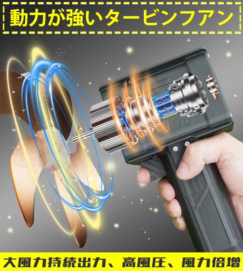 2026年新発売】 ブロワー x7 充電式 洗車 小型 強力 90000rpm 240W