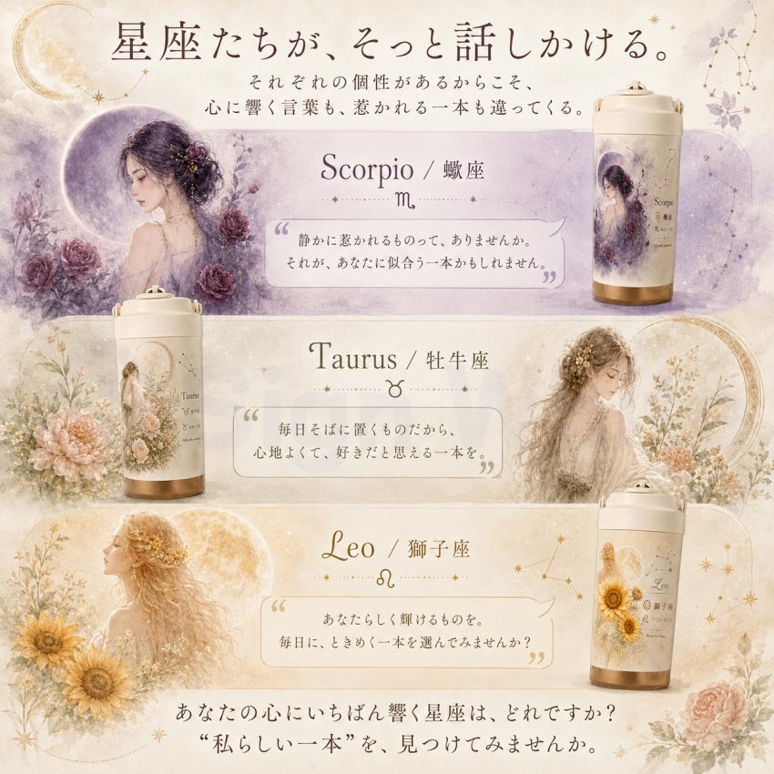 【選べる12星座】 水筒 500ml タンブラ...の詳細画像2
