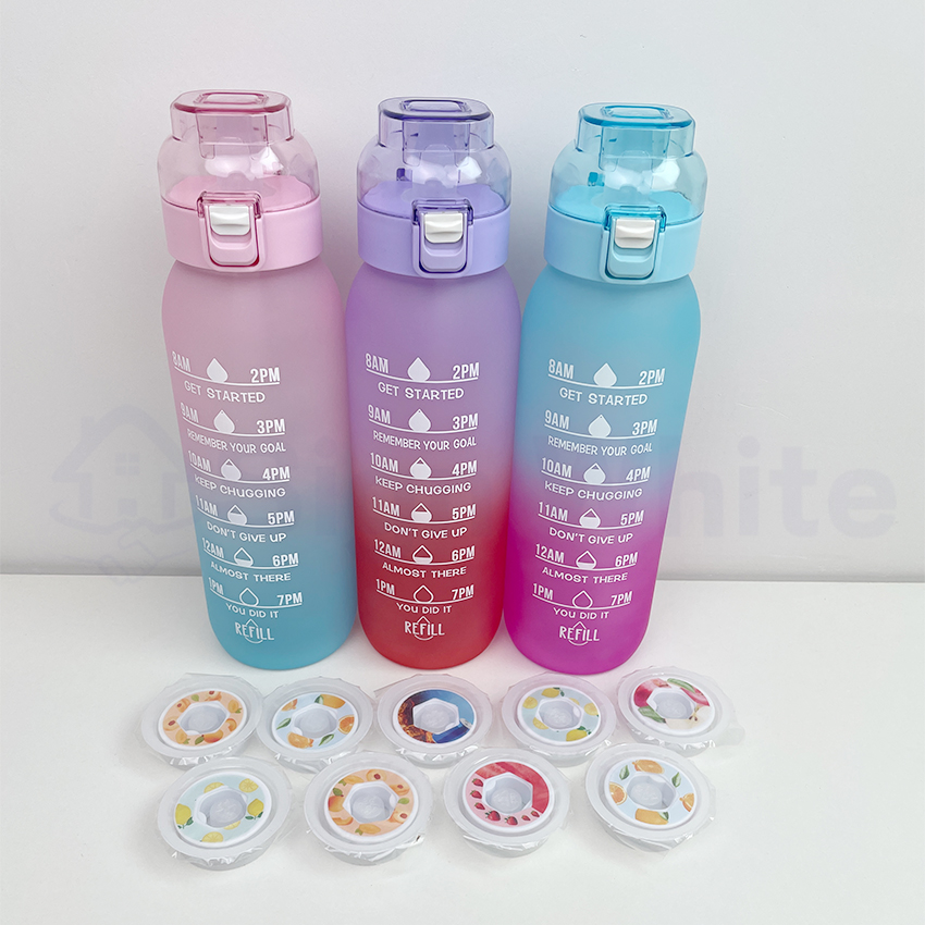 味が変わる 水筒 フレーバーカプセル付き 1000ml 水筒 大容量 ウォーターボトル フレーバーカプセル スポーツドリンクボトル  スポーツ用水筒 | ブランド登録なし | 17