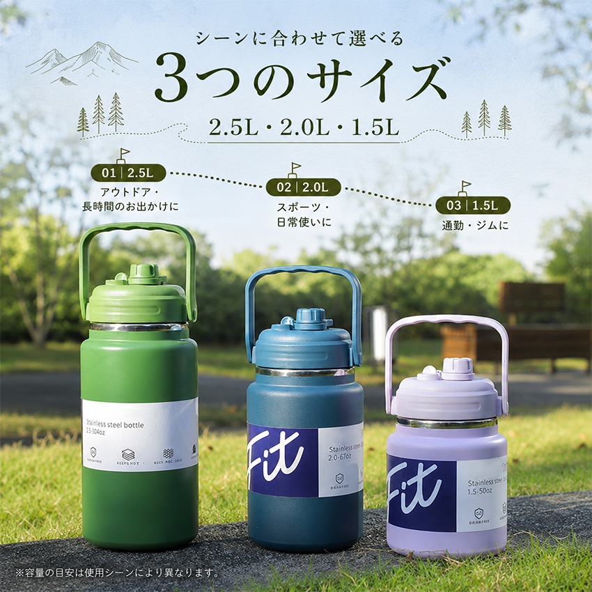 水筒 2リットル 1.5リットル 2.5リット...の詳細画像4