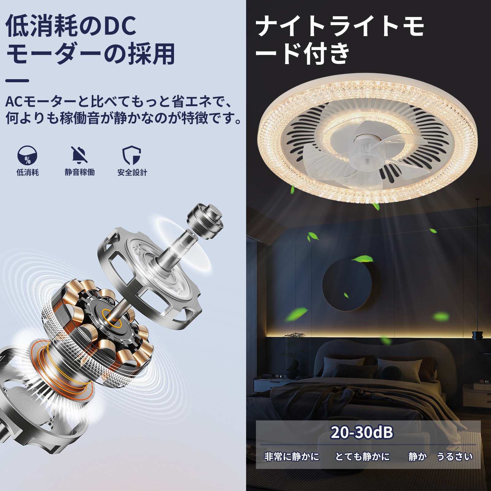 シーリングファンライト led 52W ファン付き照明　静音 換気 省エネ　エコ シーリングライト シーリングファンライト ファン 扇風機 遠隔操作