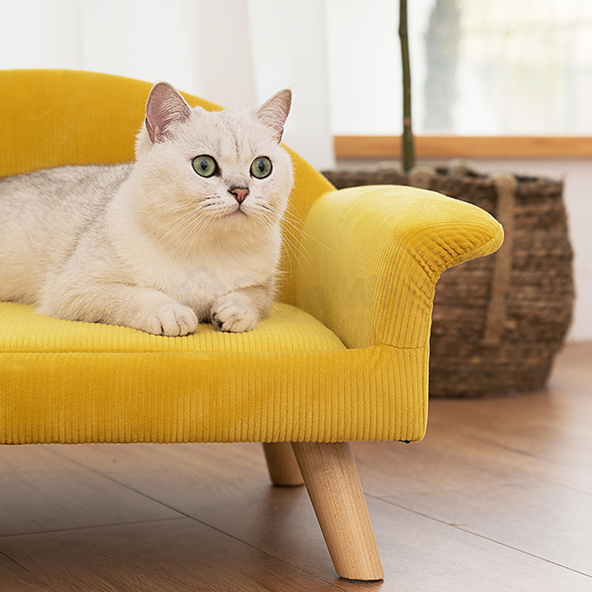 猫 犬 ソファー ベッド ペットソファー ペット イエロー ペット家具