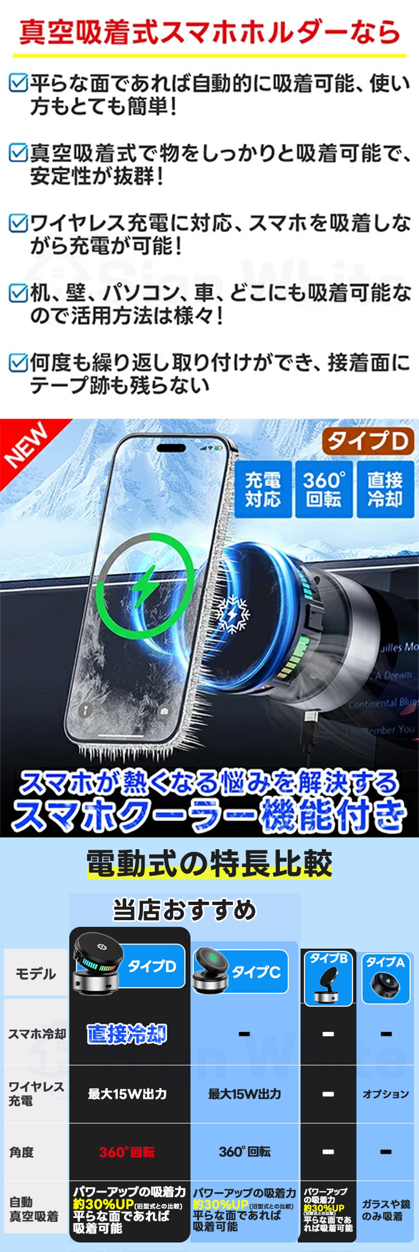 車載スマホホルダーマグネット式の商品詳細a_1-3