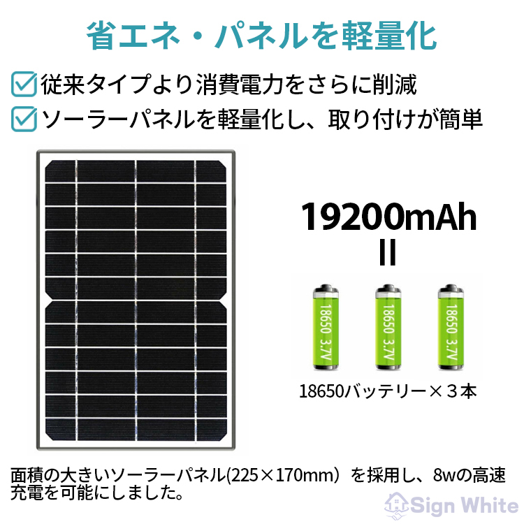 防犯カメラ 屋外 ソーラー 監視カメラ 防犯 防犯グッズ ワイヤレス ネットワークカメラ 家庭用 工事不要 パンチルト wifi 300万画素｜happyhappyrun｜11