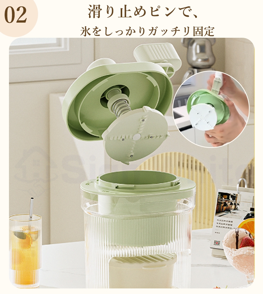 2026新登場】 かき氷機 手動 かき氷器 製氷カップ付き 操作簡単 バラ氷