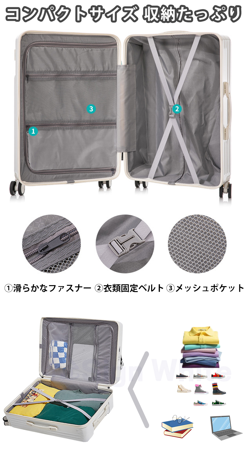 スーツケース フロントオープン 多機能 機内持ち込み 前開き