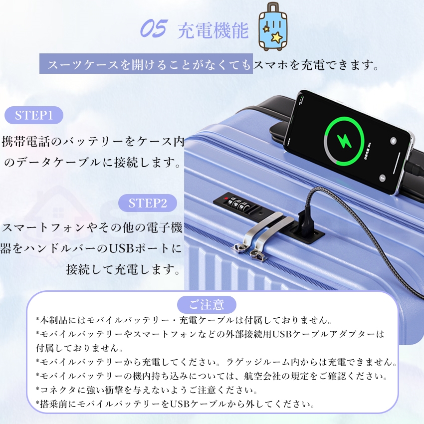 スーツケース フロントオープン キャリーケース 片開き 機内持ち込み可能 キャリーバッグ 耐衝撃  Sサイズ Mサイズ 静音 軽量  大容量  ストッパー付き 多機能の画像