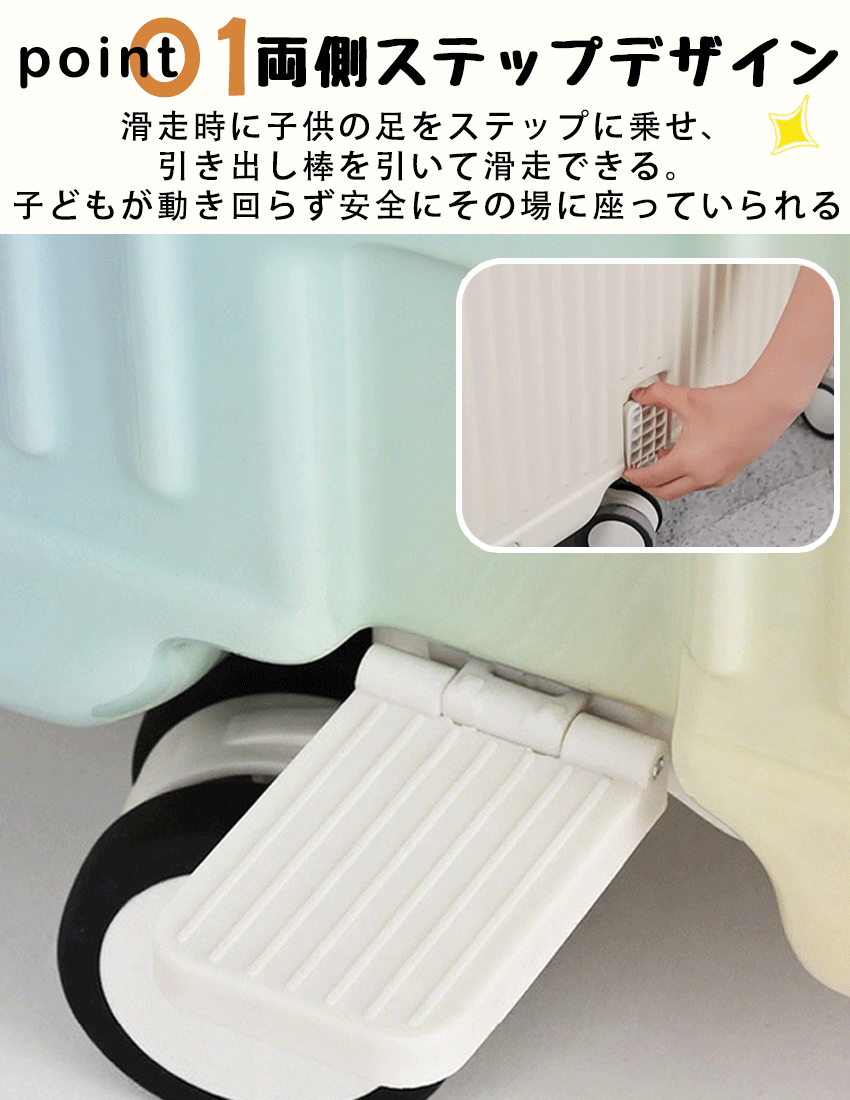 乗れる スーツケース キャリーケース キッズ ...の詳細画像4
