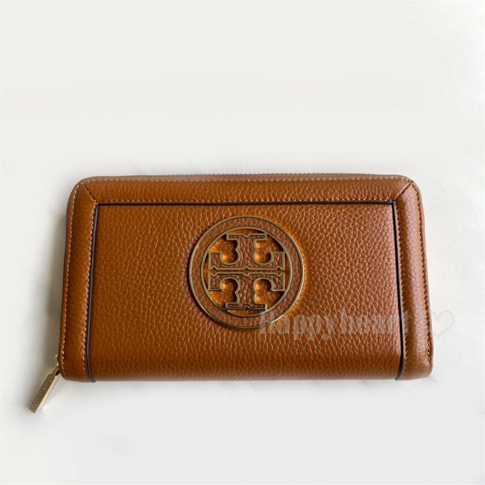 楽天市場】K TORY BURCH 二つ折り長財布 ブラウン 茶色 レザー