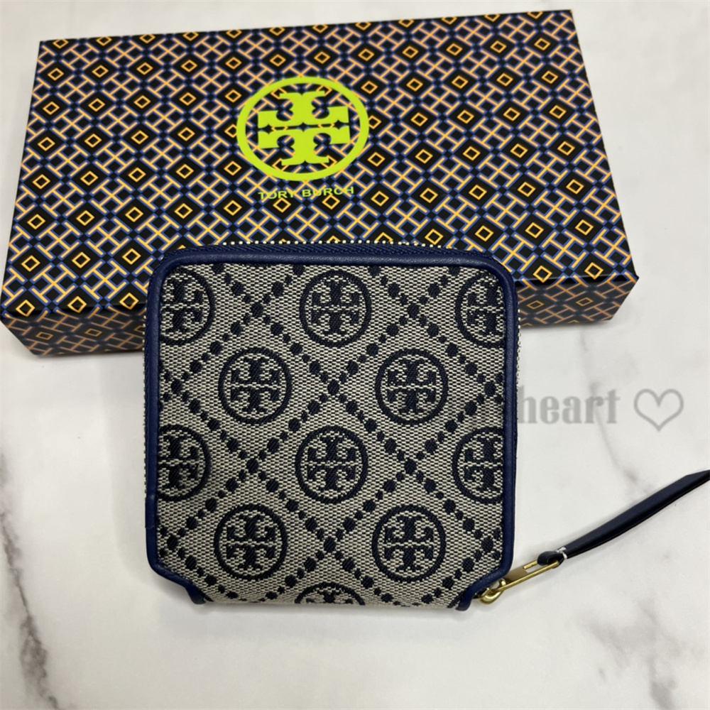 TORY BURCH トリーバーチ T モノグラム ジャガード バイフォルド