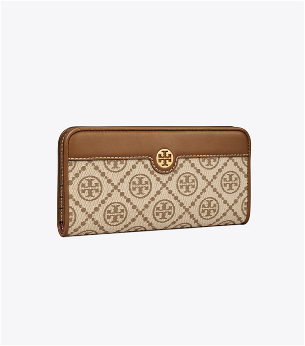 トリーバーチ 長財布 二つ折り 財布 Tory Burch T MONOGRAM JACQUARD SLIM WALLET ジャカード  エンブロイダリー バイフォールド ウォレット