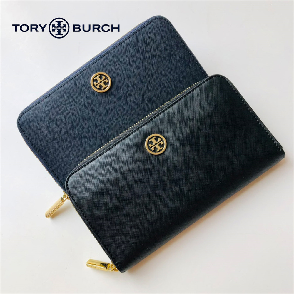 TORY BURCH ROBINSON トリーバーチ 長財布 ラウンドファスナー 牛革 レザー メンズ レディース 母の日 プレゼント