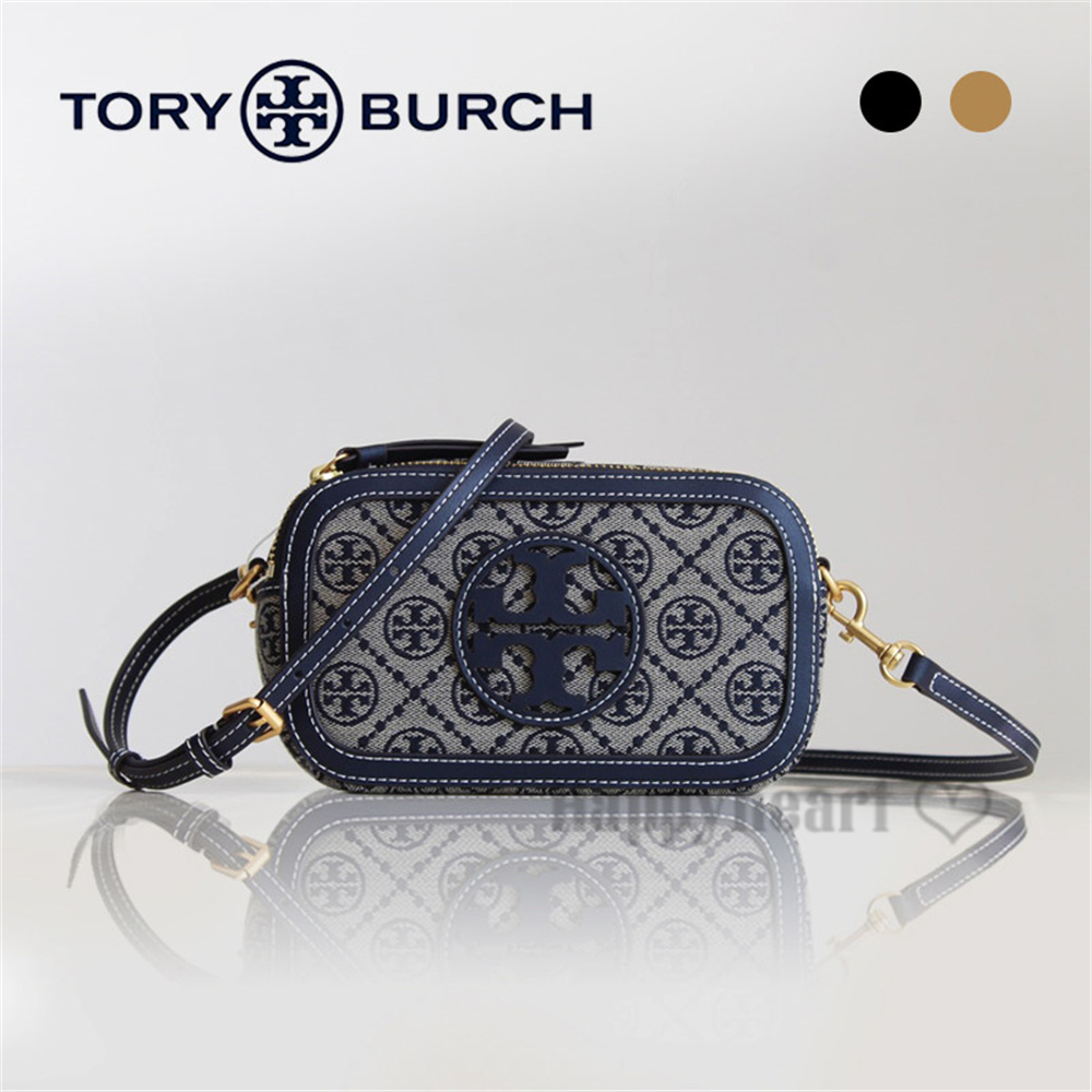 トリーバーチ TORY BURCH Tモノグラム ミラー ミニクロスボディバッグ レディース T Monogram ジャカード 斜め掛けバッグ ギフト  贈り物