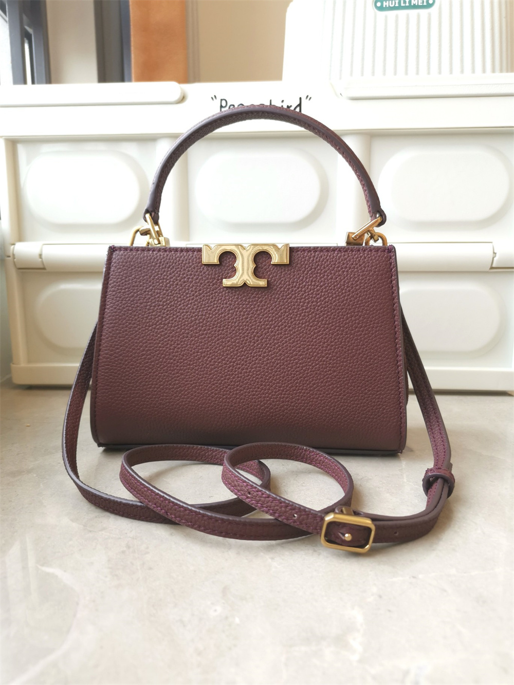 TORY BURCH（トリーバーチ） Tory Burch ELEANOR PEBBLED SATCHEL 斜め