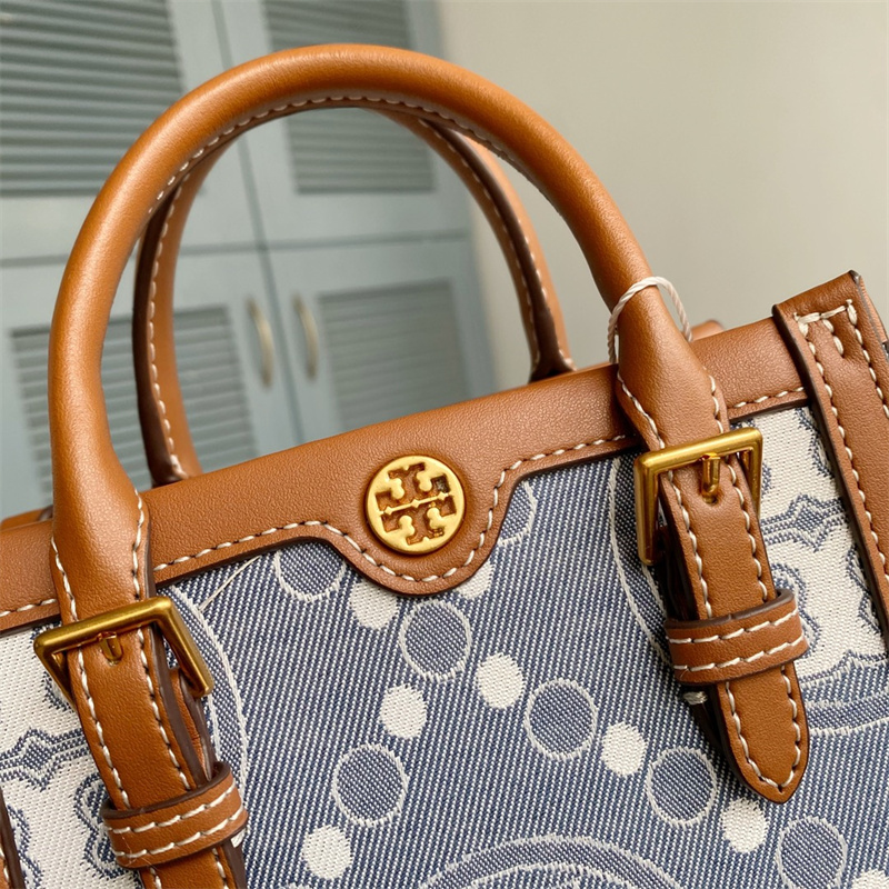 TORY BURCH トリーバーチ Tモノグラム デニム ミニトート T