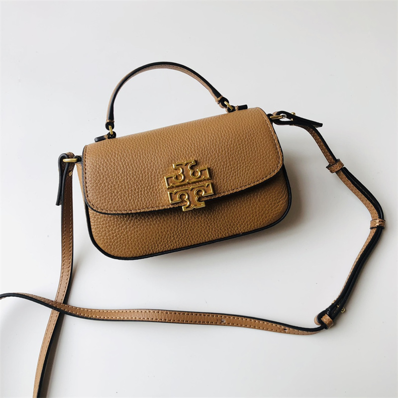 happy＊Tory Burch ブラウン　レザー　ショルダー　バッグ Tory Burch ブラウンレザーショルダーバッグ - メルカリ