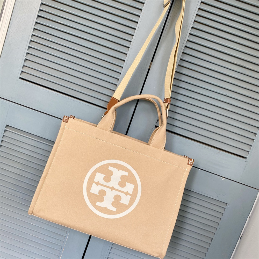 TORY BURCH トリーバーチ トートバッグ ELLA エラ キャンバス スモールトート レディース ショルダーバッグ クロスボディ 鞄  プレゼント 贈り物 - レディースファッション