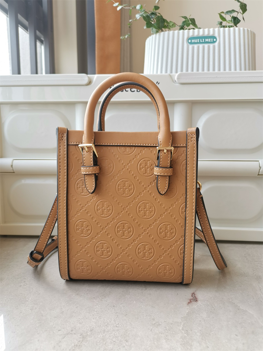 TORY BURCH トリーバーチ Tモノグラム ジャカード ミニトート ショルダーバッグ キャラメル ベージュ ピンク 母の日 クリスマス  プレゼント ギフト