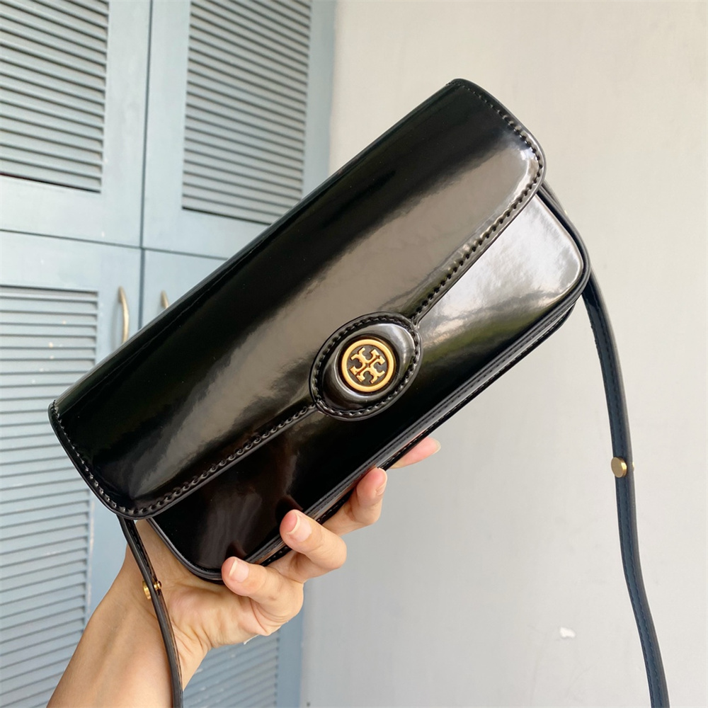 【極美品】トリーバーチ ロビンソン スパッツォラート 2WAY ハンドバッグ 黒 ロビンソン スパッツォラート コンバーチブルショルダーバッグ