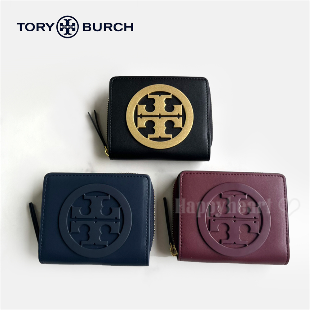 【美品】✨Tory Burch 折り財布 ラウンドジップ Tロゴ ジャガード オンラインファッション - 【美品】✨Tory Burch 折り財布