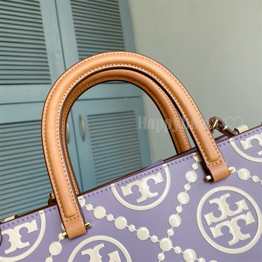 Tory Burch トリーバーチ Tモノグラム トップハンドル トート Tモノグラム コントラスト エンボス トップハンドル トート