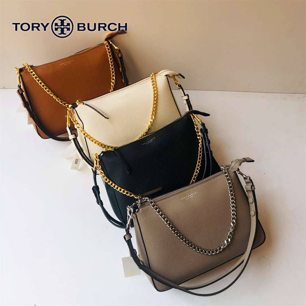 TORY BURCH トリーバーチ 無地 レザー チェーンバッグ 手持ち