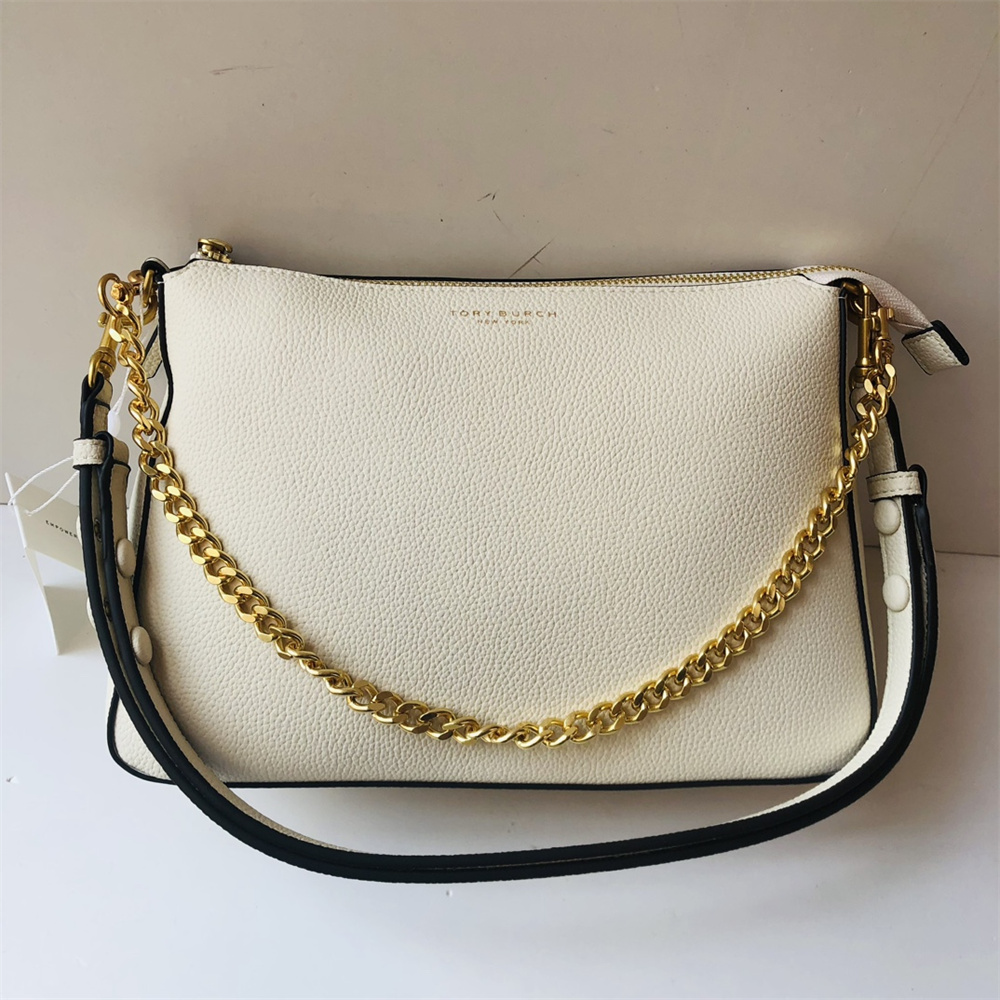 新年の贈り物 TORY BURCH トリーバーチ 無地 レザー チェーンバッグ 手持ち バッグ