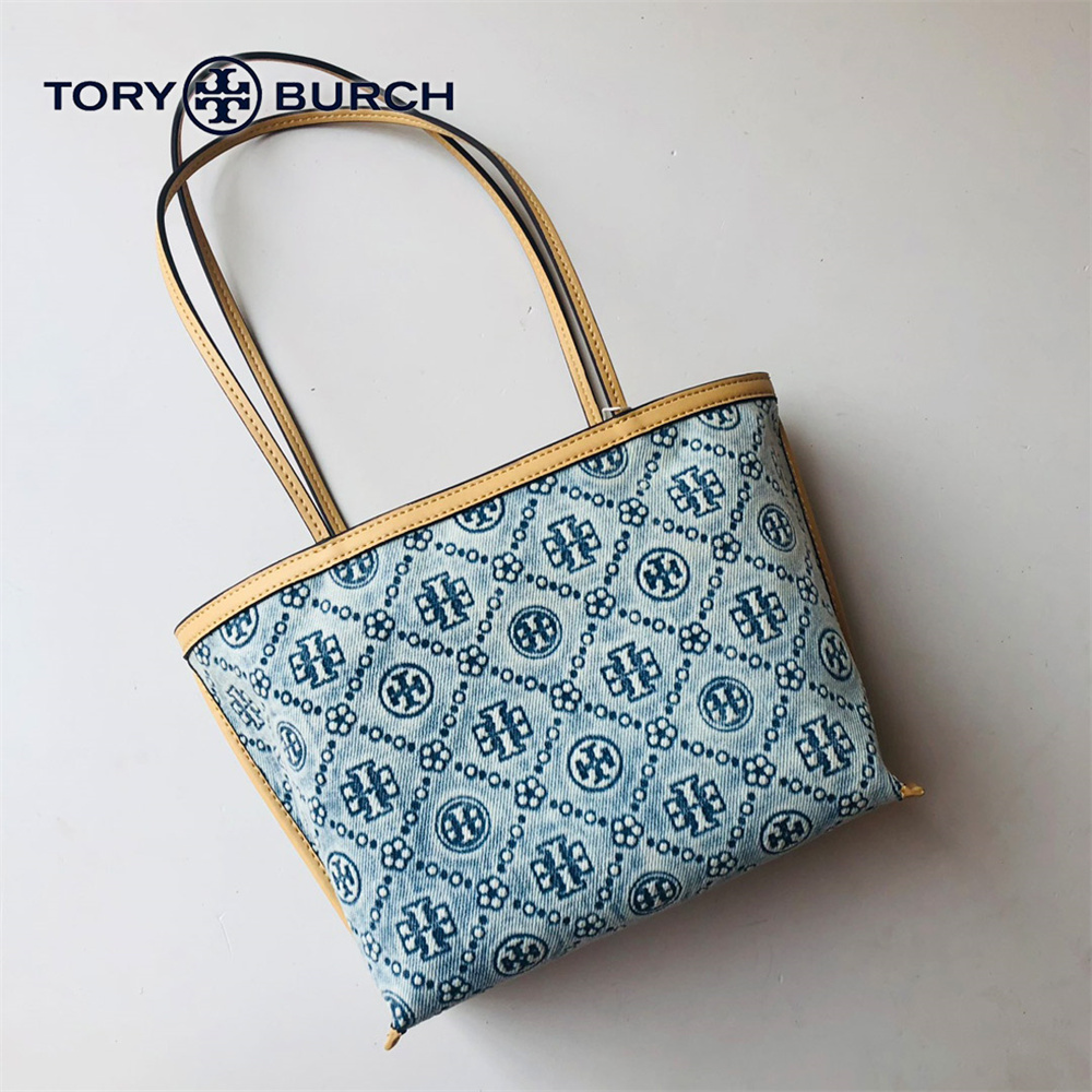 TORY BURCH T MONOGRAM DENIM TOTE Tモノグラム デニム トート