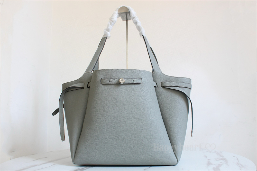 Tory Burch ロミー トート ミディアム グレー レザー Romy Tote: Women's Designer Tote Bags | Tory Burch