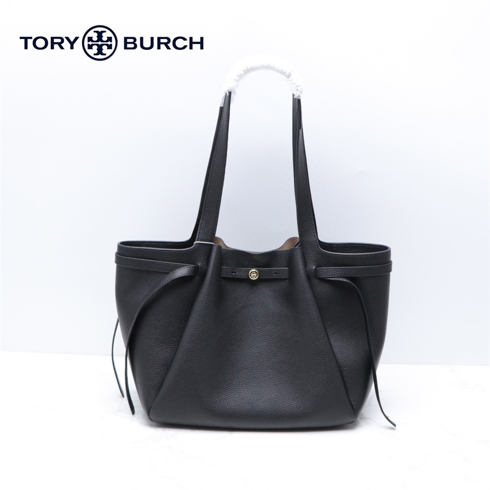 【新品】トリーバーチROMY BUCKET BAG 黒 TORY BURCH（トリーバーチ） TORY BURCH ROMY PEBBLED BUCKET BAG