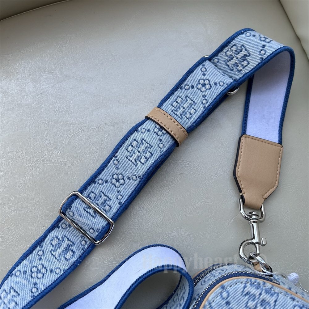 TORY BURCH トリーバーチ Tモノグラム ミラー デニム ミニクロス