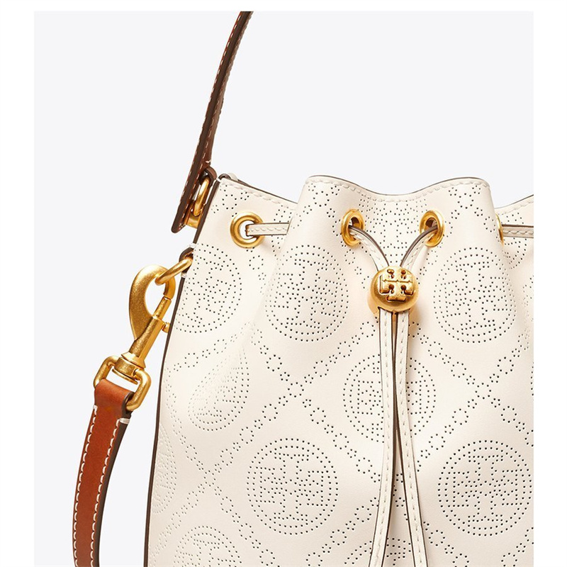 トリーバーチ TORY BURCH バッグ レディース トートバッグ バッグ Tモノグラム 巾着型 オフホワイト 母の日 プレゼント｜happyheart｜03