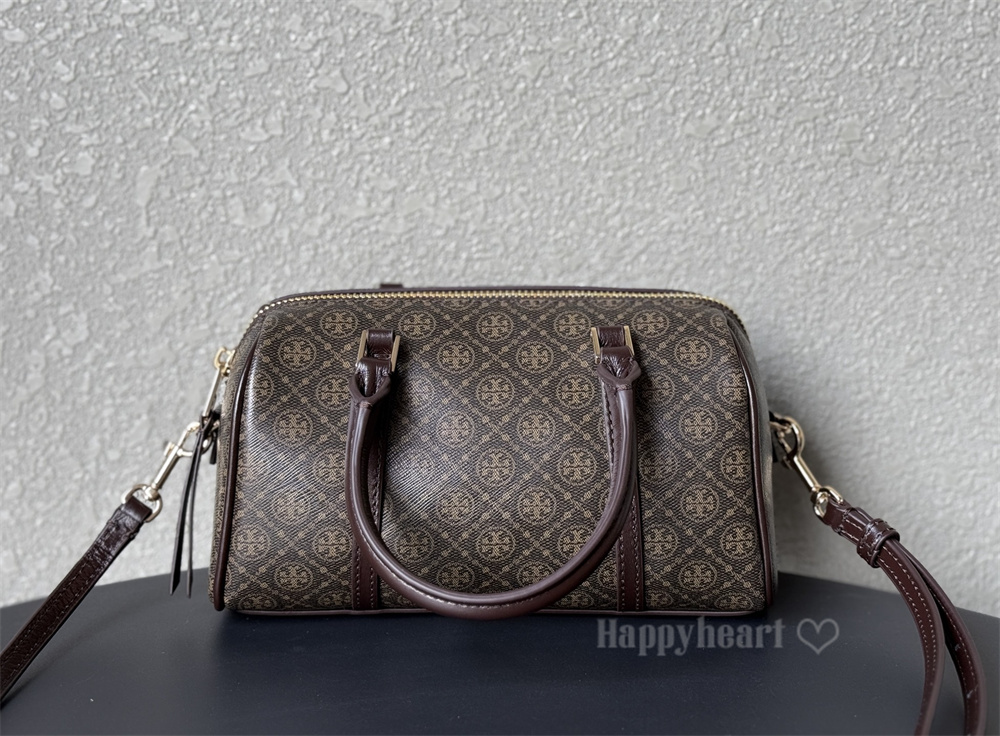 Tモノグラム コーテッドキャンバス プチバレルバッグ TORY BURCH トリーバーチ Tモノグラム コーテッドキャンバス