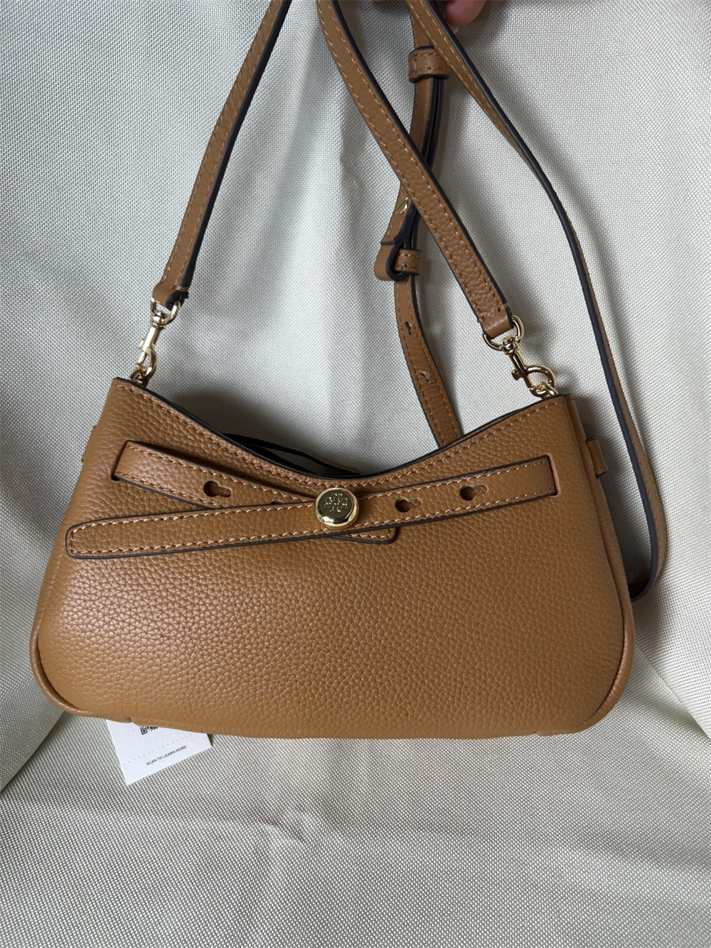 TORY BURCH（トリーバーチ） ROMY PEBBLED TOP ZIP CROSS BODY ロミー