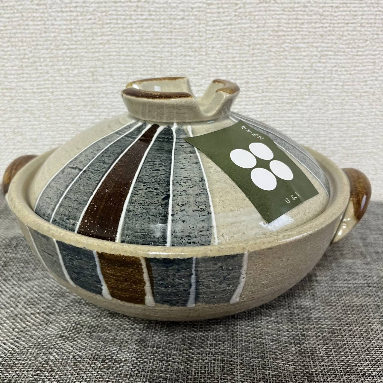 十草8号土鍋 佐治陶器2-3人用 約2.3L 直火対応 萬古焼 おでん鍋 寄せ鍋