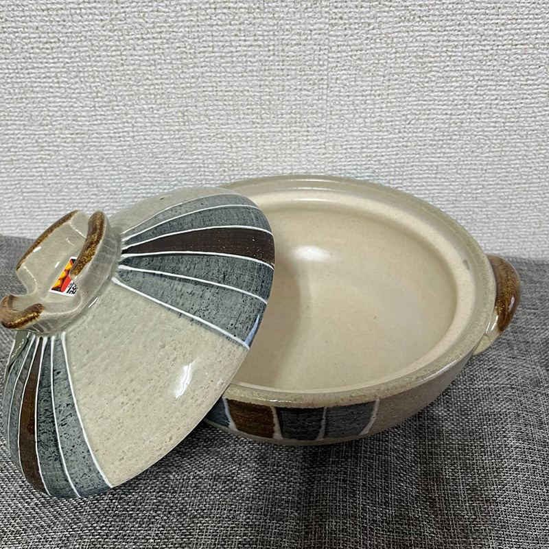 十草8号土鍋 佐治陶器2-3人用 約2.3L 直火対応 萬古焼 おでん鍋 寄せ鍋