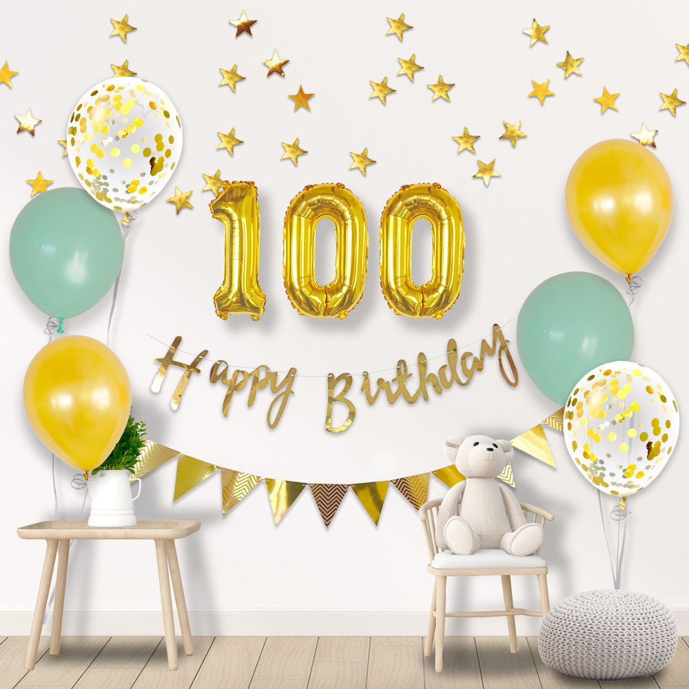 100日 バースデー バルーン キット 飾り バースデー 100days 誕生日 3か月 風船 お祝い 100日 Happy Birthday 送料無料 100days Birthday ハッピーマルシェ 通販 Yahoo ショッピング
