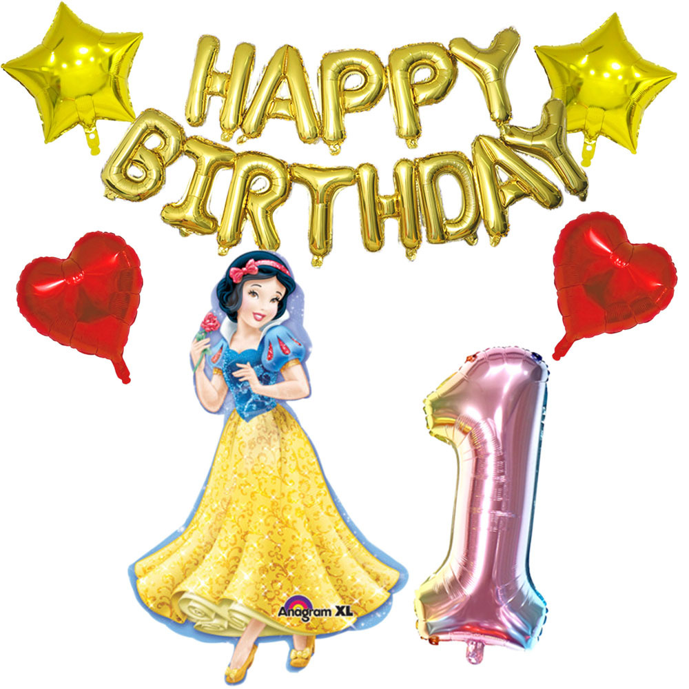 白雪姫 HAPPYBIRTHDAY 数字バルーン ディズニー プリンセス パーティー