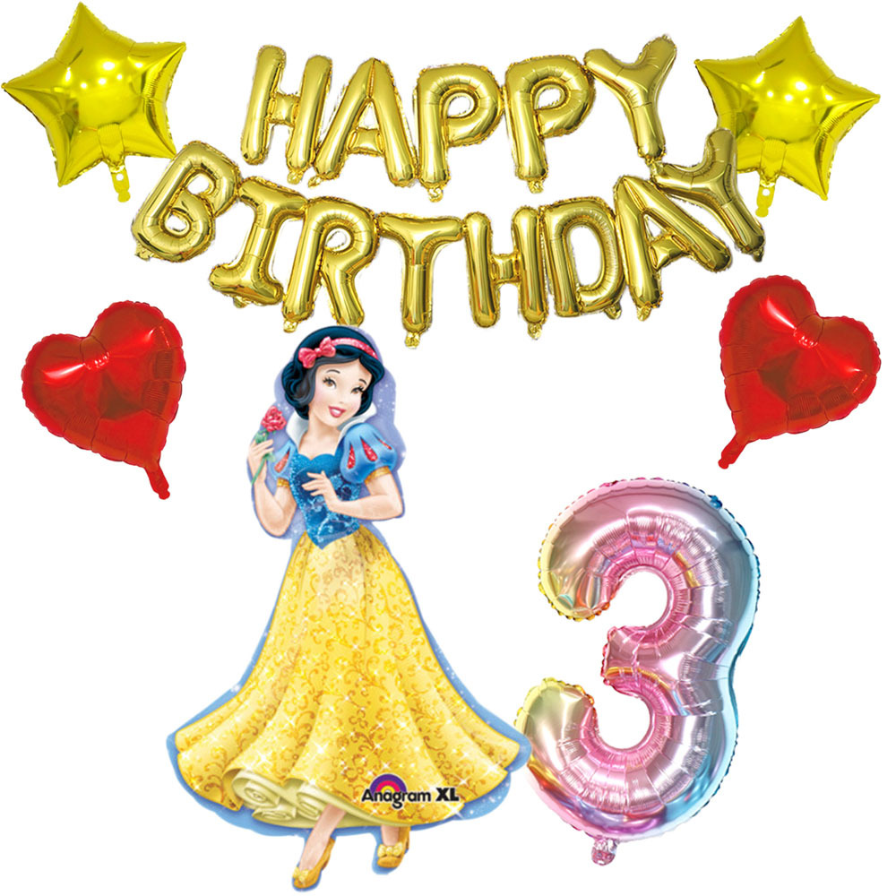 白雪姫 HAPPYBIRTHDAY 数字バルーン ディズニー プリンセス パーティー