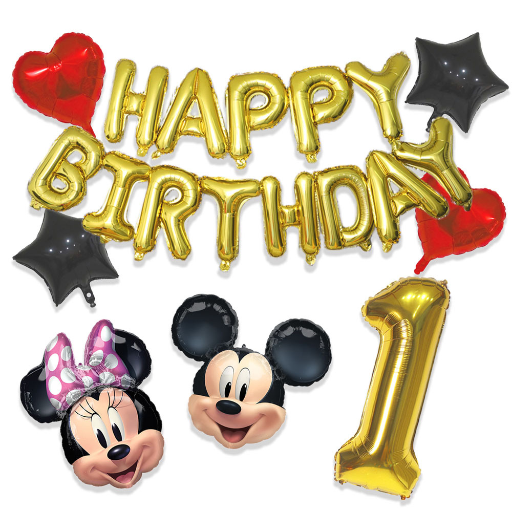 おトク情報がいっぱい ミッキー バースデー デコレーション パーティー ディズニー バルーン 誕生日 数字バルーン Birthday Happy ミニー 室内装飾 数字をお選びください 数字0 Power E Ru