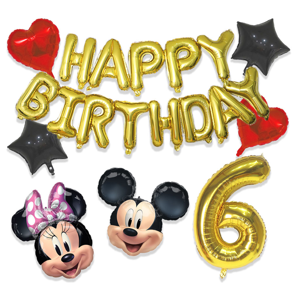 ミッキー ミニー HAPPY BIRTHDAY 数字バルーン 誕生日 バルーン